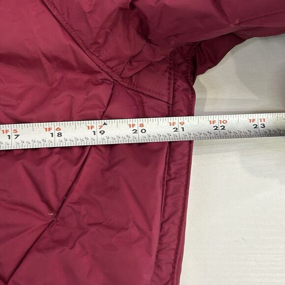 Columbia Women's Down Puffer Ski Jacket Parka Fleece Lined Hood Red Medium - Picture 8 of 15